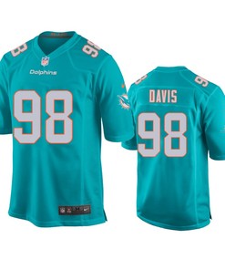 Miami Dolphins Raekwon Davis Aqua 2020 Nfl Draft Game Jersey - Robokeg