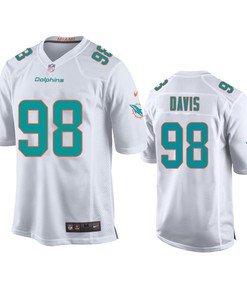 Miami Dolphins Raekwon Davis White 2020 Nfl Draft Game Jersey - Robokeg