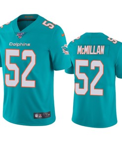 Miami Dolphins Raekwon Mcmillan Aqua 100th Season Vapor Limited Jersey - Robokeg