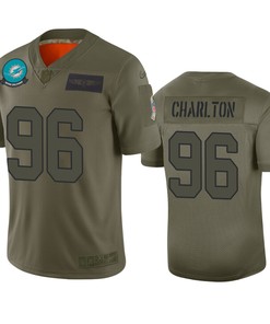Miami Dolphins Taco Charlton Olive 2019 Salute To Service Limited Jersey - Robokeg