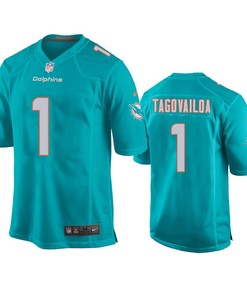 Miami Dolphins Tua Tagovailoa Aqua 2020 Nfl Draft Game Jersey - Robokeg