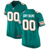 Miami Dolphins Womens Alternate Custom Game Jersey - Aqua Custom Jerseys Nfl - Robokeg