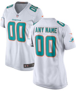 Miami Dolphins Womens Custom Jersey - White Custom Jerseys Nfl - Robokeg