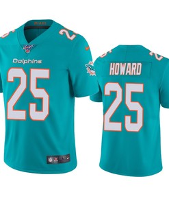 Miami Dolphins Xavien Howard Aqua 100th Season Vapor Limited Jersey - Robokeg