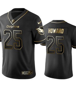 Miami Dolphins Xavien Howard Black Golden Edition 2019 Vapor Untouchable Limited Jersey - Mens - Robokeg