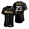 Miami Marlins #23 Max Meyer Mlb Golden Brandedition Black Jersey Gift For Marlins Fans - Robokeg