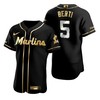 Miami Marlins #5 Jon Berti Mlb Golden Brandedition Black Jersey Gift For Marlins Fans - Robokeg