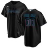 Miami Marlins Alternate Replica Custom Jersey - Black Custom Jerseys Mlb Ver 1 - Robokeg