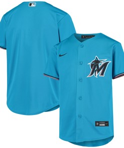 Miami Marlins Alternate Replica Team Jersey - Blue Mlb - Robokeg