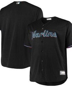 Miami Marlins Big & Tall Replica Team Jersey - Black Mlb - Robokeg