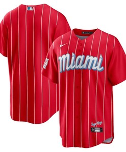 Miami Marlins City Connect Team Men Jersey - Red - Robokeg