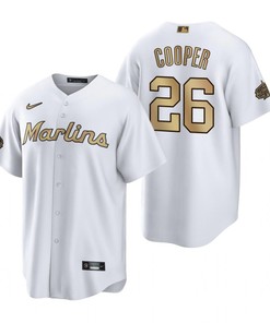 Miami Marlins Garrett Cooper White 2022-23 All-Star Game Jersey - Robokeg