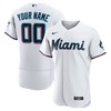 Miami Marlins Home Authentic Custom Jersey - White Custom Jerseys Mlb - Robokeg