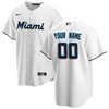 Miami Marlins Home Replica Custom Jersey - White Custom Jerseys Mlb - Robokeg