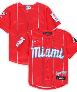 Miami Marlins Preschool 2021 Mlb City Connect Replica Team Jersey - Red Mlb - Robokeg