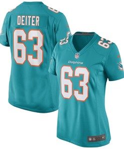 Michael Deiter Miami Dolphins Womens Game Jersey - Aqua Nfl - Robokeg