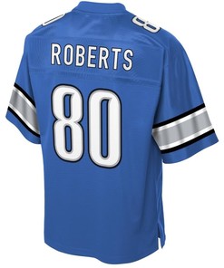 Michael Roberts Detroit Lions Nfl Pro Line Historic Logo Player Jersey - Blue - Robokeg