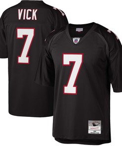 Michael Vick Atlanta Falcons Mitchell & Ness Big & Tall 2002 Retired Player Replica Jersey - Black Nfl - Robokeg