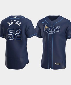 Michael Wacha 52 Tampa Bay Rays Navy Alternate Jersey - Robokeg