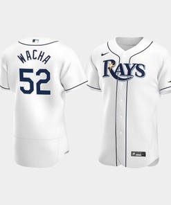 Michael Wacha 52 Tampa Bay Rays White Home Jersey - Robokeg