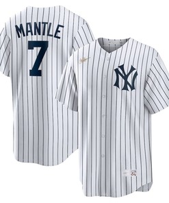 Mickey Mantle 7 New York Yankees Home Cooperstown Collection Player Jersey - White - Robokeg
