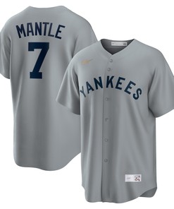 Mickey Mantle New York Yankees Road Cooperstown Collection Player Jersey - Gray Mlb - Robokeg