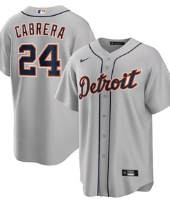 Miguel Cabrera 24 Detroit Tigers Road Player Name Jersey - Gray - Robokeg