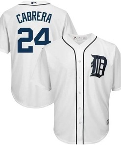 Miguel Cabrera Detroit Tigers Big And Tall Official Cool Base Player Jersey - White - Robokeg