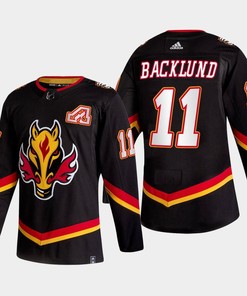Mikael Backlund 11 Calgary Flames Alternate Black Jersey 2022-23 - Robokeg