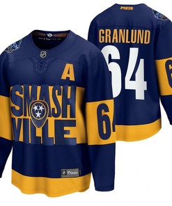 Mikael Granlund Predators Navy 2022 Stadium Series 64 Jersey Jersey - Robokeg