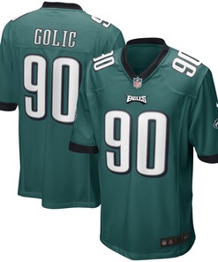 Mike Golic Philadelphia Eagles Game Retired Player Jersey - Midnight Green Nfl - Robokeg