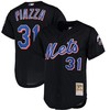 Mike Piazza 31 New York Mets Mitchell & Ness Mesh Batting Practice Jersey - Black - Robokeg