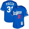 Mike Piazza Los Angeles Dodgers Mitchell And Ness Big And Tall Cooperstown Collection Mesh Button-up Jersey- Royal - Robokeg