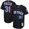 Mike Piazza New York Mets Mitchell & Ness Alternate 2000 Cooperstown Collection Authentic Jersey - Black Mlb - Robokeg