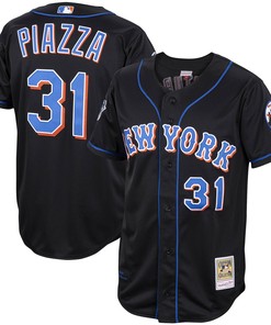 Mike Piazza New York Mets Mitchell & Ness Alternate 2000 Cooperstown Collection Authentic Jersey - Black Mlb - Robokeg