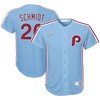 Mike Schmidt Philadelphia Phillies Road Cooperstown Collection Player Jersey - Light Blue Mlb Ver 1 - Robokeg