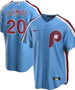 Mike Schmidt Philadelphia Phillies Road Cooperstown Collection Replica Player Jersey - Light Blue Mlb - Robokeg