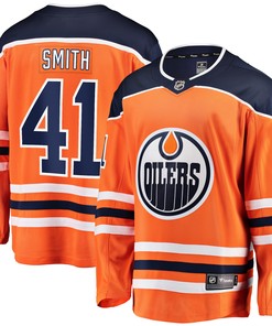 Mike Smith Edmonton Oilers Fanatics Branded Breakaway Team Color Player Jersey - Orange Nhl - Robokeg
