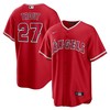Mike Trout 27 Los Angeles Angels Alternate Player Name Jersey - Red - Robokeg
