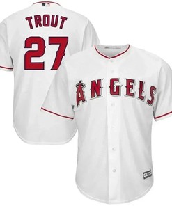 Mike Trout 27 Los Angeles Angels Big And Tall Cool Base Player Jersey - White - Robokeg
