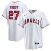 Mike Trout 27 Los Angeles Angels Home Player Name Jersey - White - Robokeg