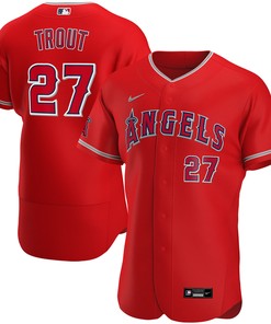 Mike Trout Los Angeles Angels Alternate Authentic Player Jersey - Red Mlb - Robokeg