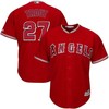 Mike Trout Los Angeles Angels Alternate Big And Tall Cool Base Player Jersey - Scarlet - Robokeg
