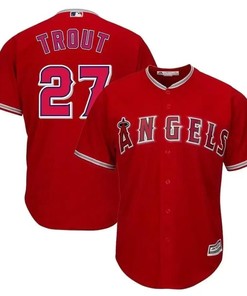 Mike Trout Los Angeles Angels Cool Base Player Jersey - Scarlet - Robokeg