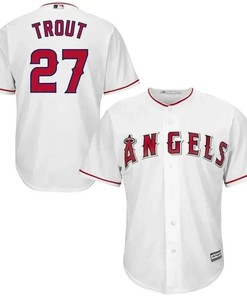 Mike Trout Los Angeles Angels Cool Base Player Jersey - White - Robokeg
