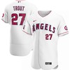 Mike Trout Los Angeles Angels Home Authentic Player Jersey White Mlb Ver 1 - Robokeg