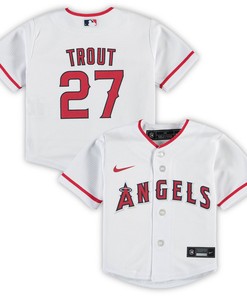 Mike Trout Los Angeles Angels Infant Home Replica Player Jersey - White Mlb - Robokeg