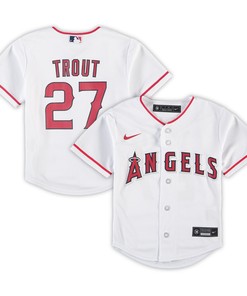 Mike Trout Los Angeles Angels Preschool Home Replica Player Jersey - White Mlb - Robokeg