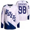 Mikhail Sergachev 2022 Stadium Series Lightning 98 White Primegreen Jersey Jersey - Robokeg