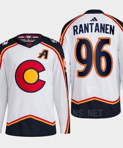 Mikko Rantanen 96 Reverse Retro 2.0 2022 Colorado Avalanche White Jersey Primegreen - Robokeg